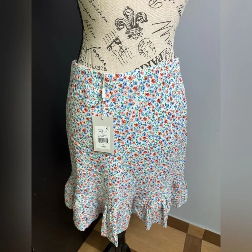 Rails Lara Wild Daisies Floral Skirt NWT Size M